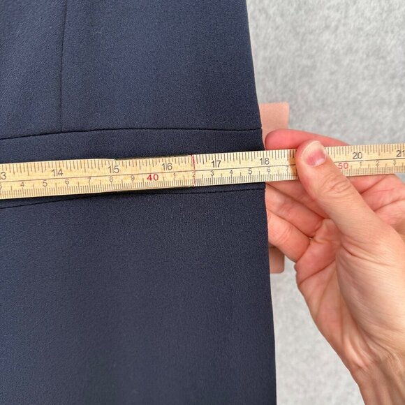 BHLDN Anthropologie Ansel Maxi Dress Size 16 Navy Blue Bridesmaid Front Slit NEW - Picture 16 of 16